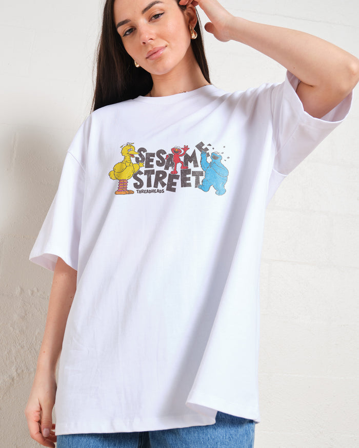 Sesame Street Hoops Oversized Tee Online Australia