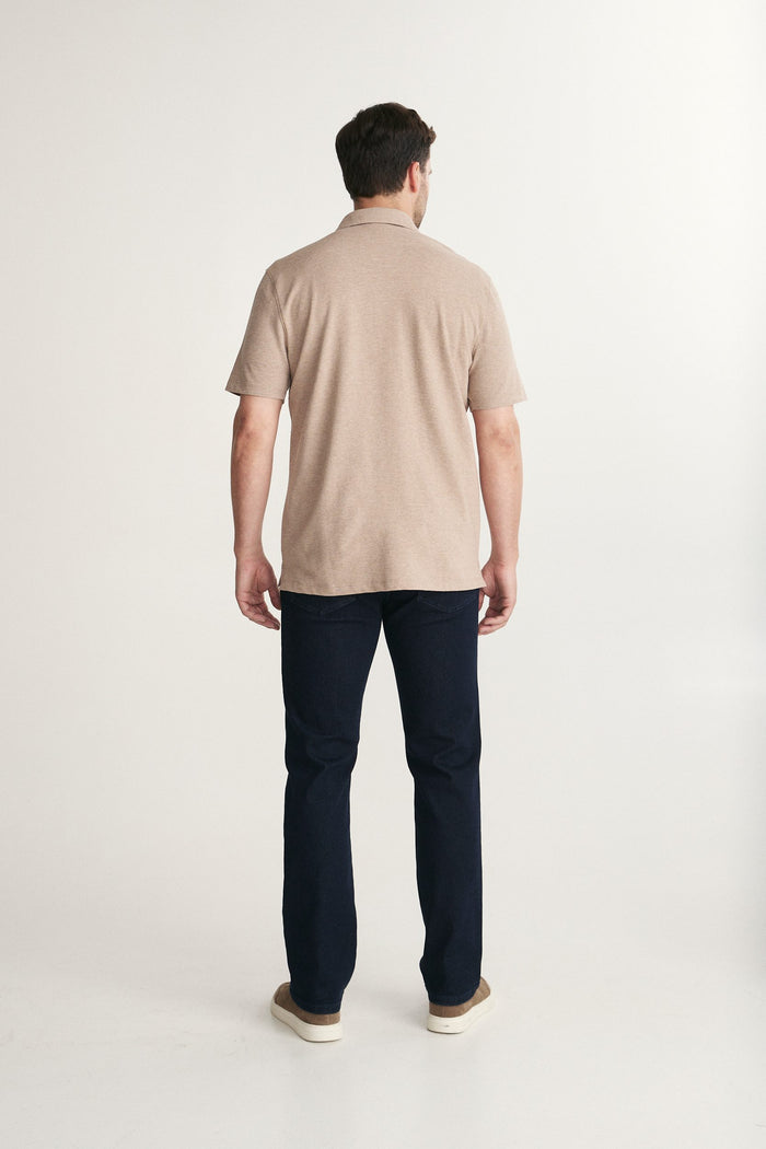 Short sleeve textured knitted shirt
