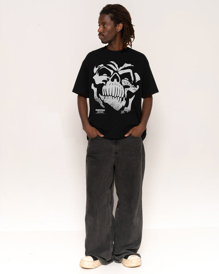 Skeleton Face Black Oversized Tee