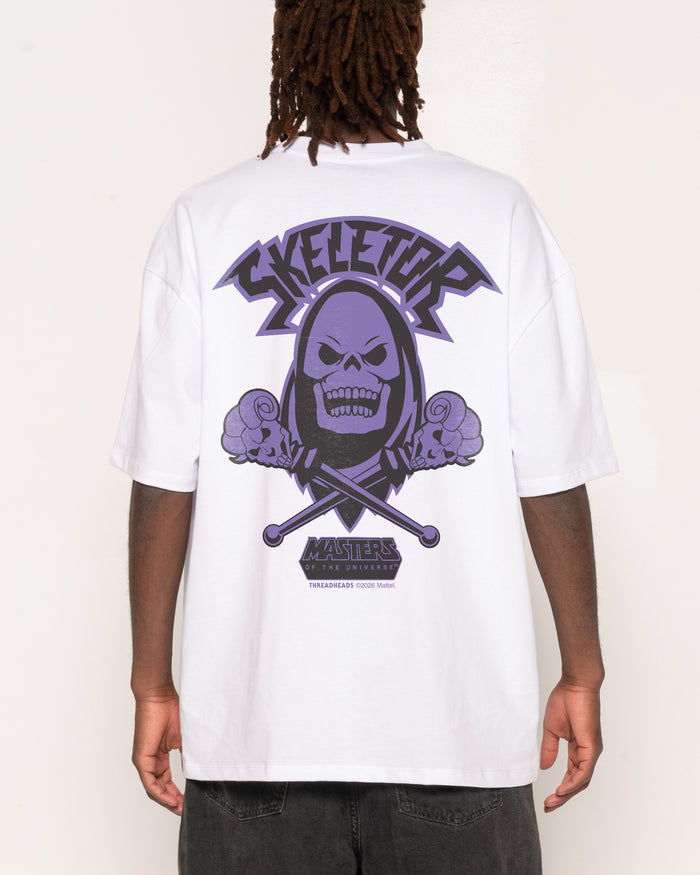 Skeletor Threadheads White Oversized Tee
