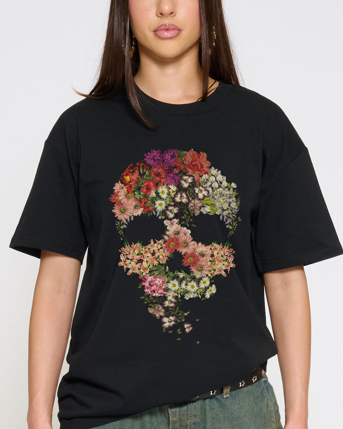 Skull Floral Decay T-Shirt