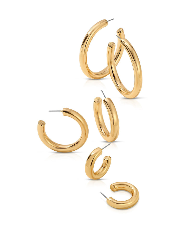 Small Thick Classic Hoops