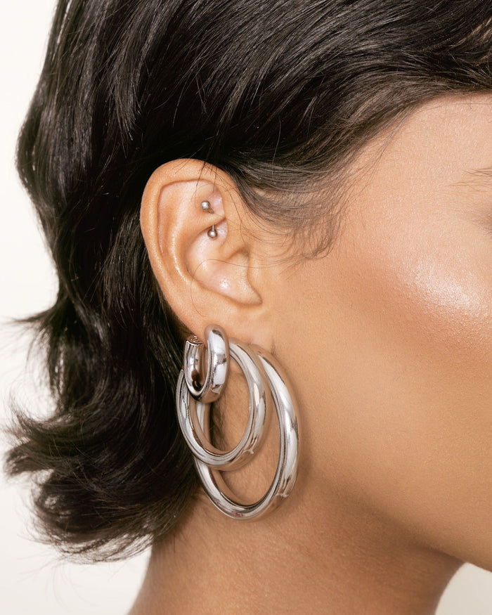 Small Thick Classic Hoops