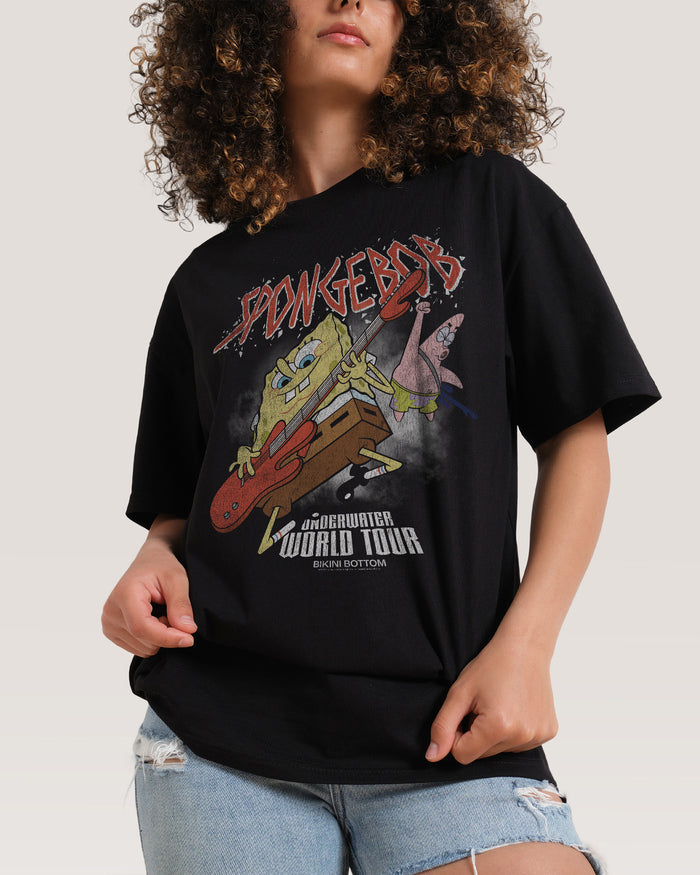 Spongebob’s World Tour Black T-Shirt