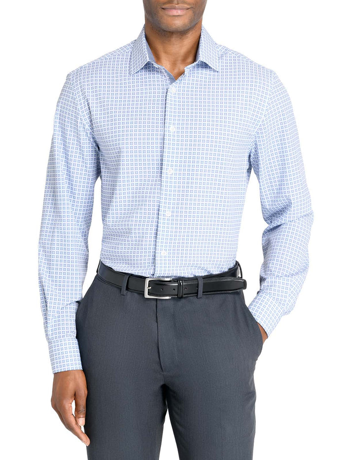 Square Geo Performance Dress Shirt