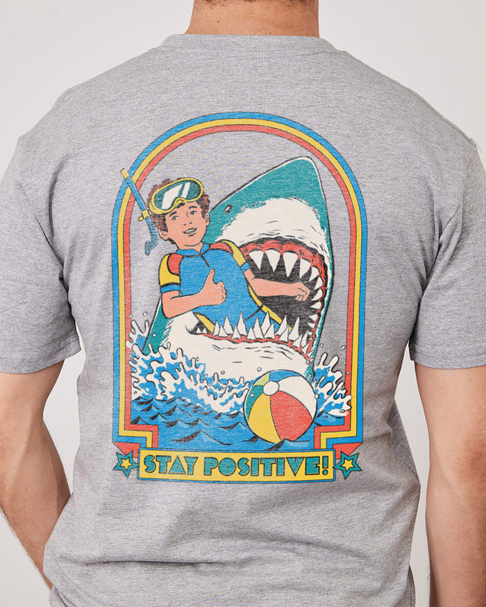 Stay Positive Front and Back T-Shirt Australia Online