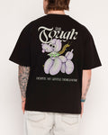 Still Tough Despite My Gentle Demeanour Black Oversized Tee