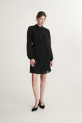 Straight dress with pleats