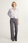 Striped shirt with drawstring