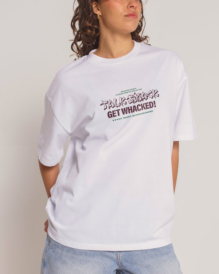 Talk Smack White Oversized Tee