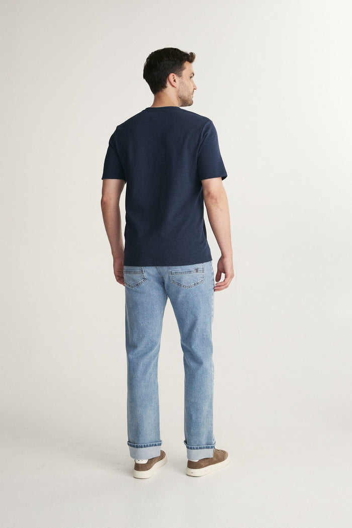 Textured V-Neck T-Shirt