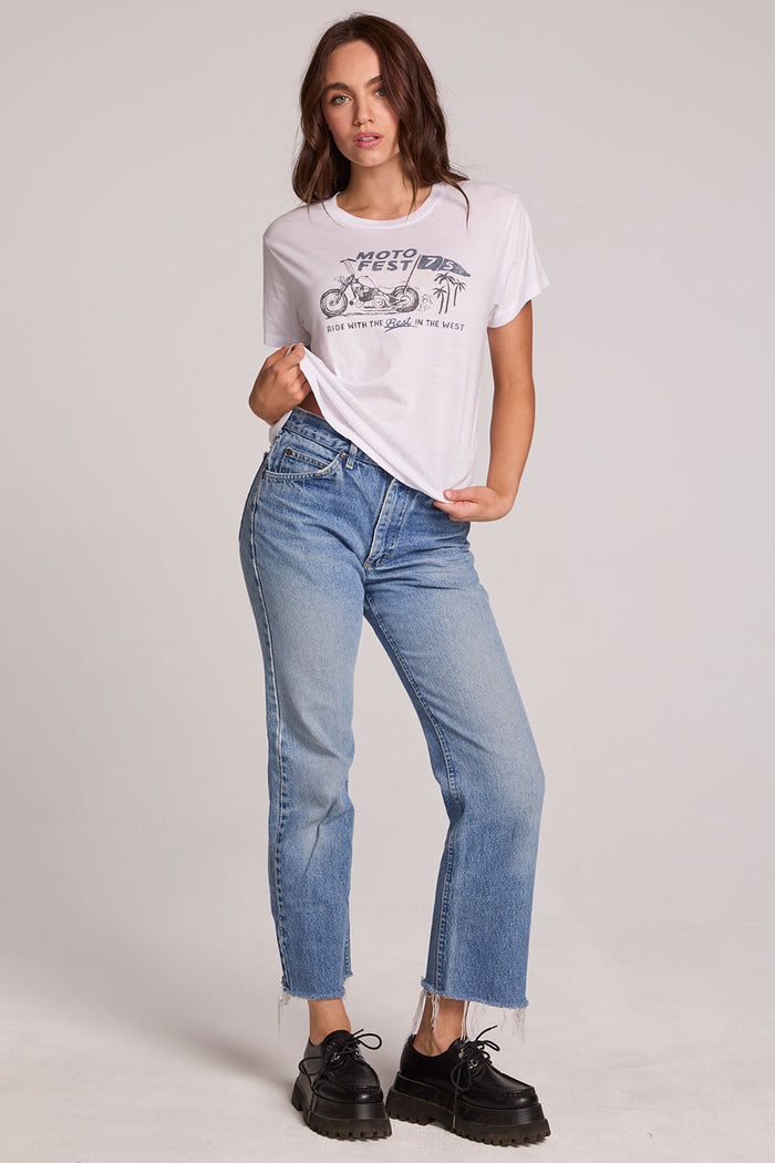 Womens The Best Cropped Graphic Tee chaserbrand