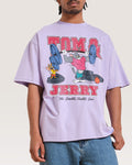 The Double Trouble Duo Lilac Oversized Tee