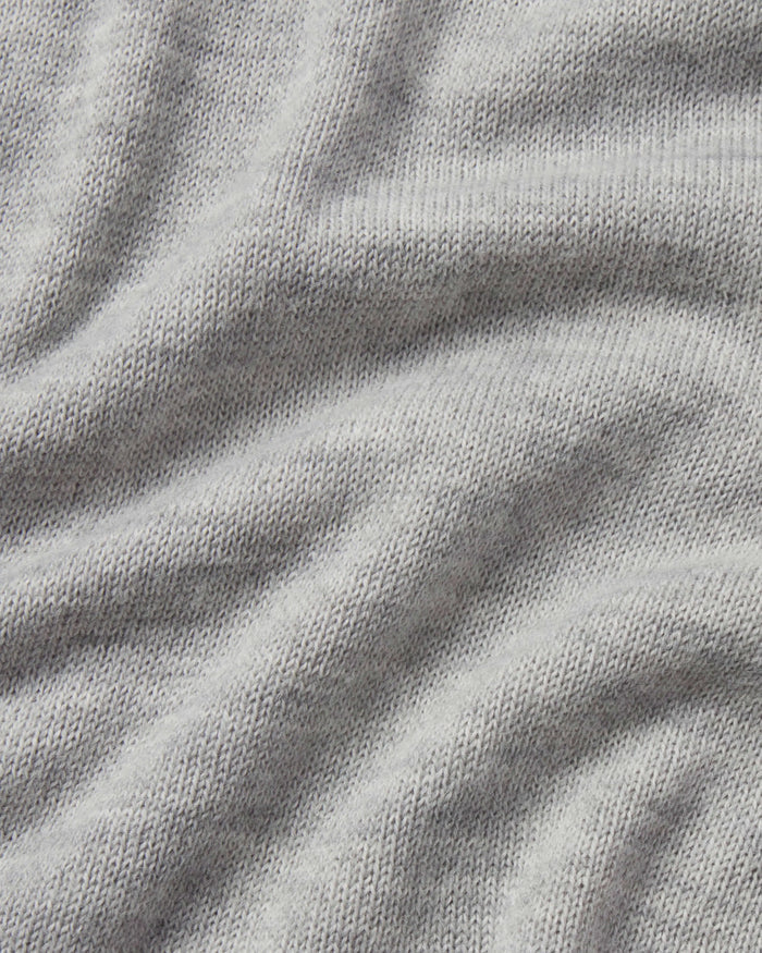 Light grey alpaca knit swatch