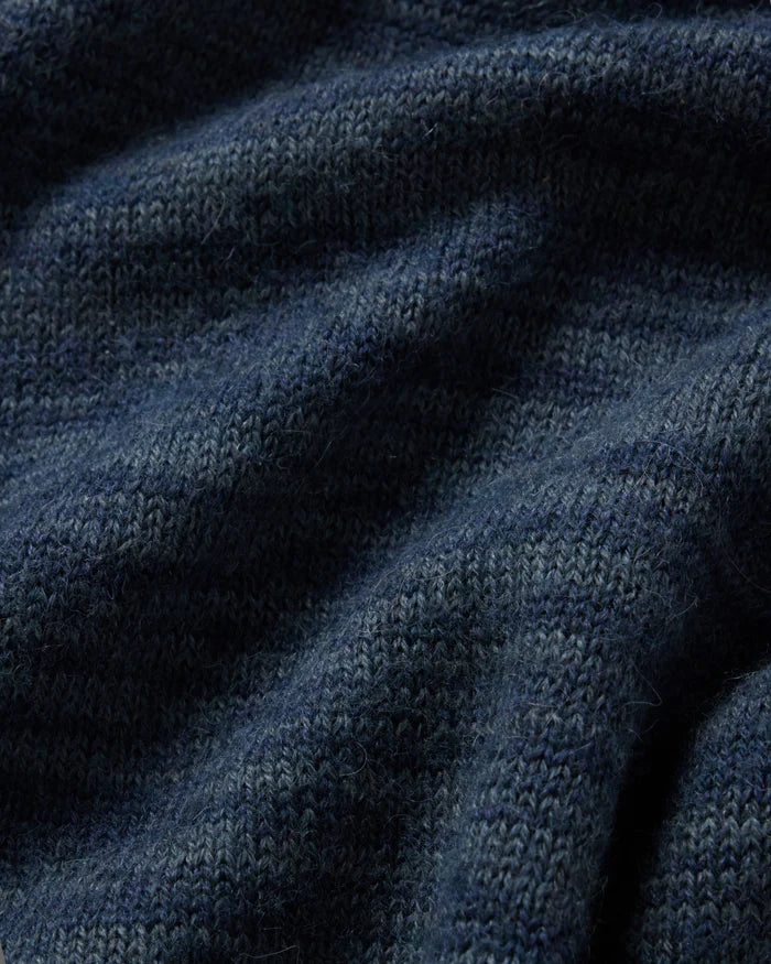 Navy alpaca knit swatch