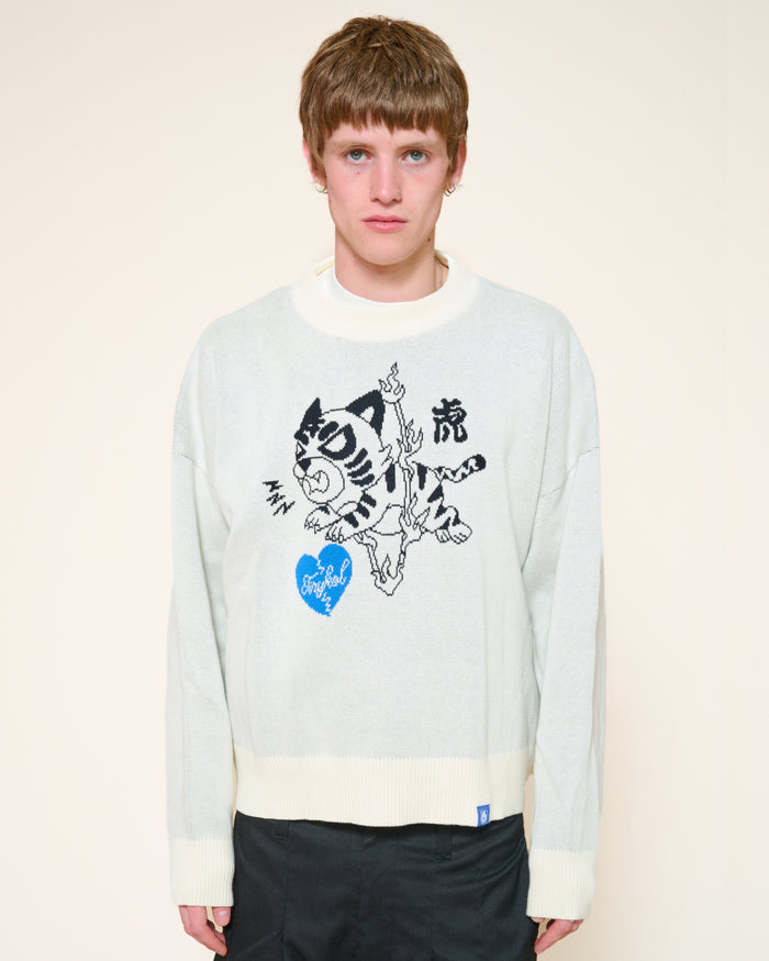 Tiger Leap Over Knit Sweater