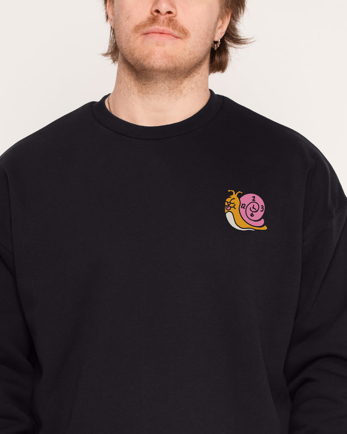 Time is on My Side Front and Back Black Sweatshirt