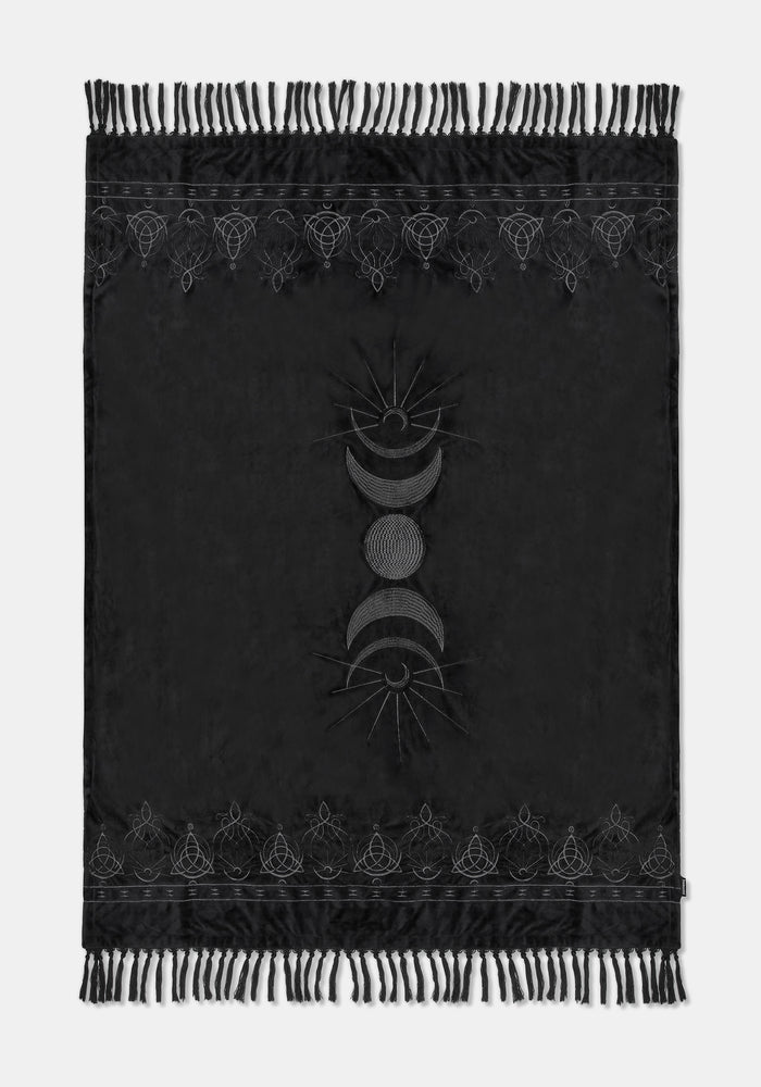 Trinity Moon Embroidered Throw