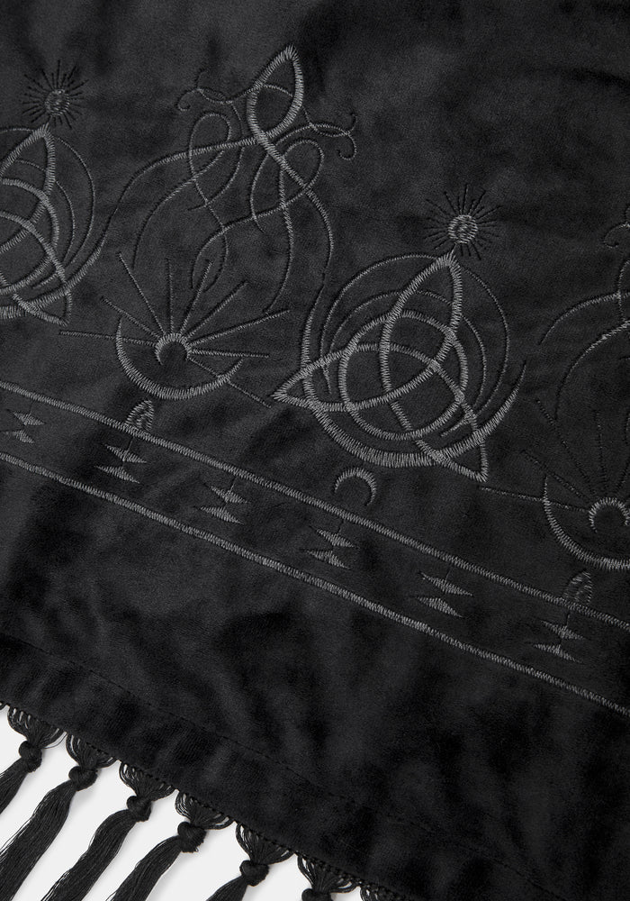 Trinity Moon Embroidered Throw