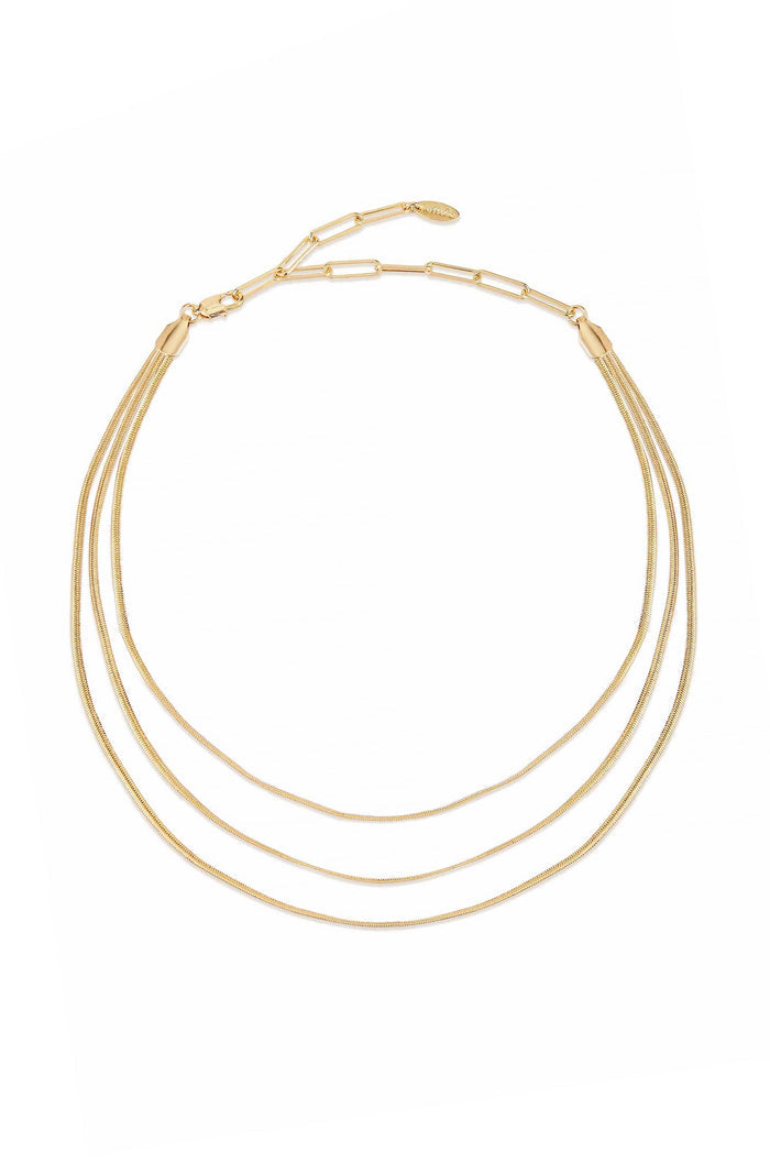 Triple Snake Chain Necklace