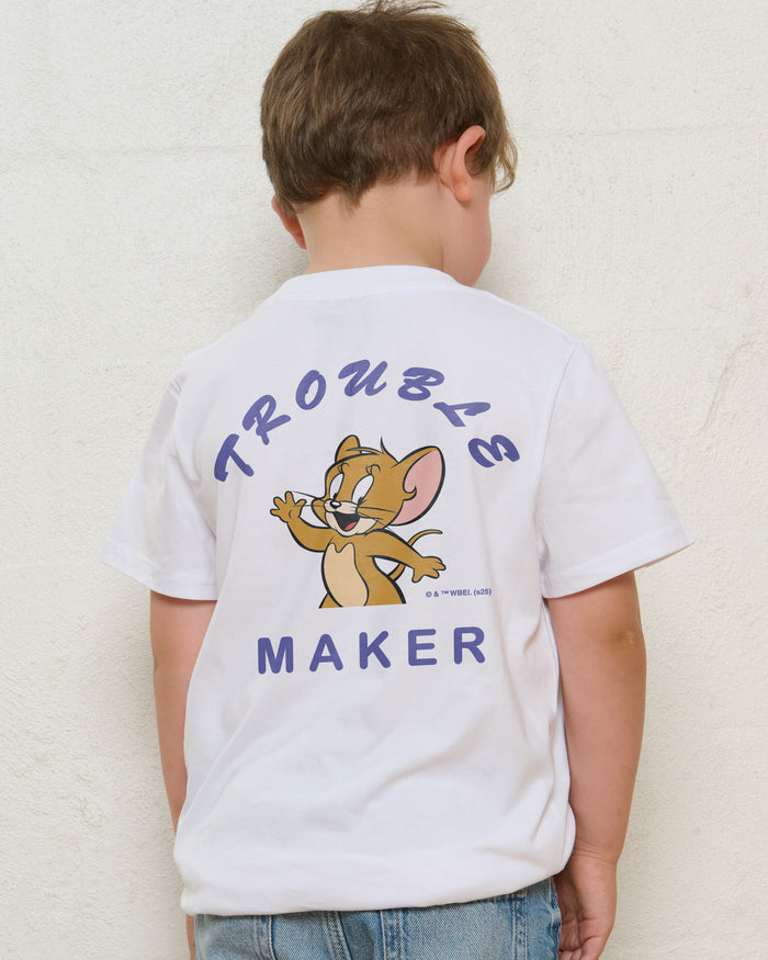 Troublesome Jerry White Kids T-Shirt