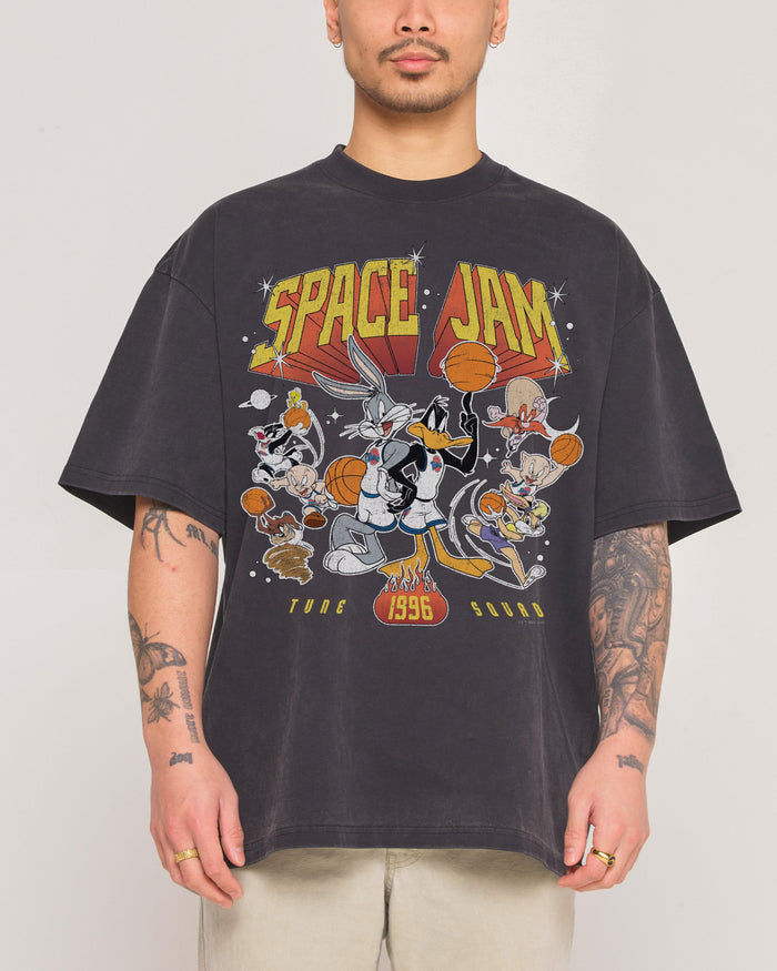 Tune Squad 1996 Black Wash Tee