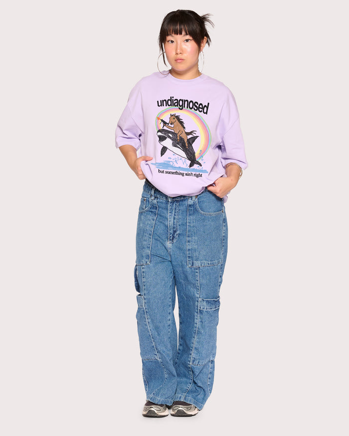 Undiagnosed Lilac Oversized Tee