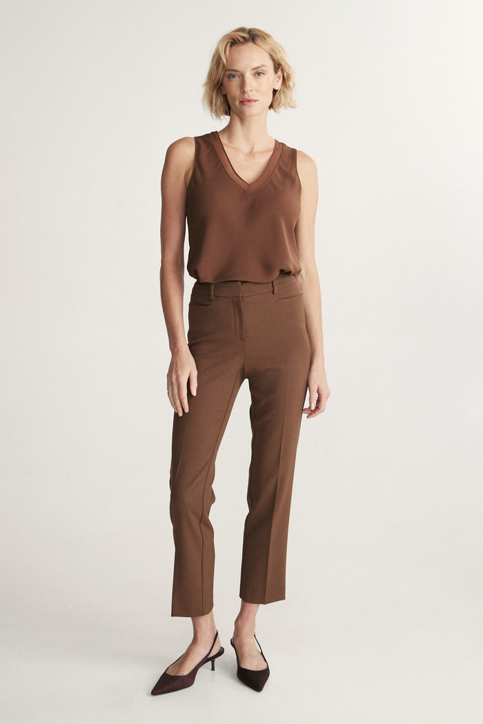 V-neck sleeveless top