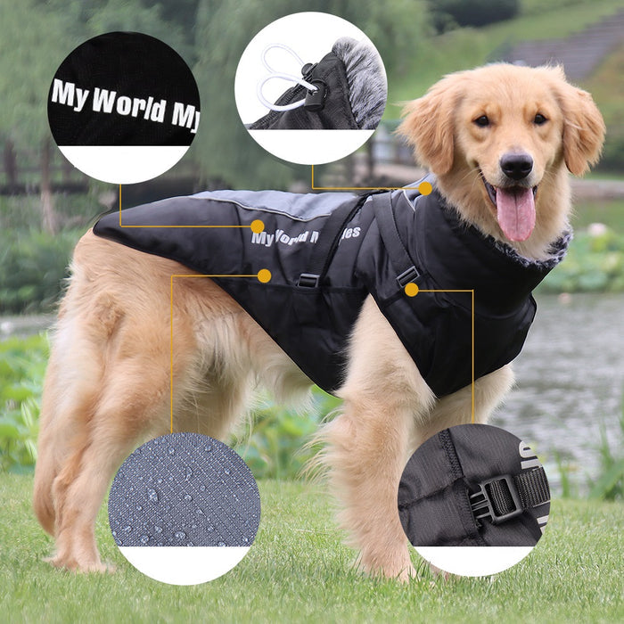 Warm Waterproof Reflective Jacket for Big Dogs