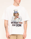 We Want You for Uom White Oversized Tee