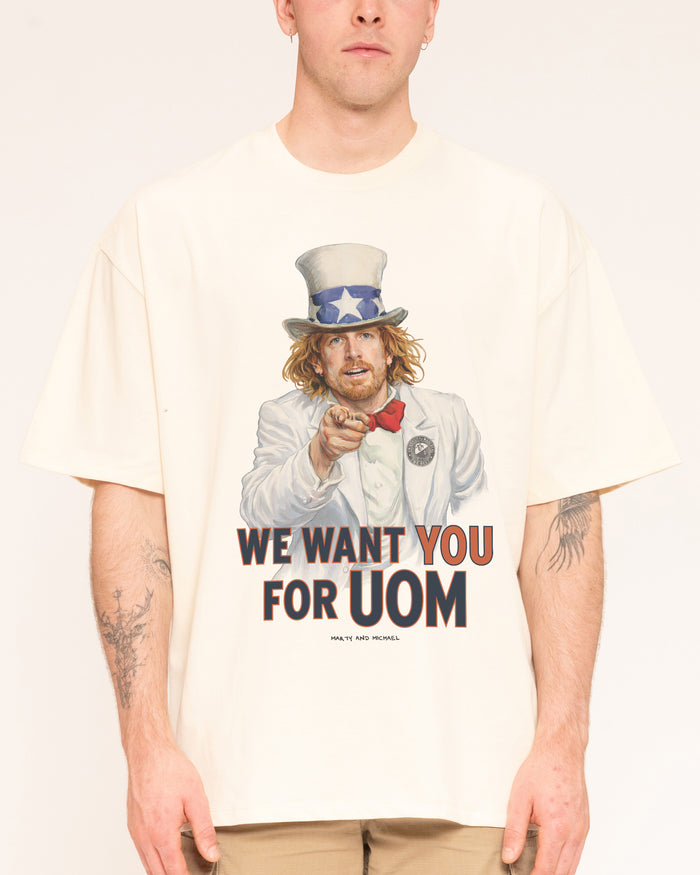 We Want You for Uom Natural Oversized Tee