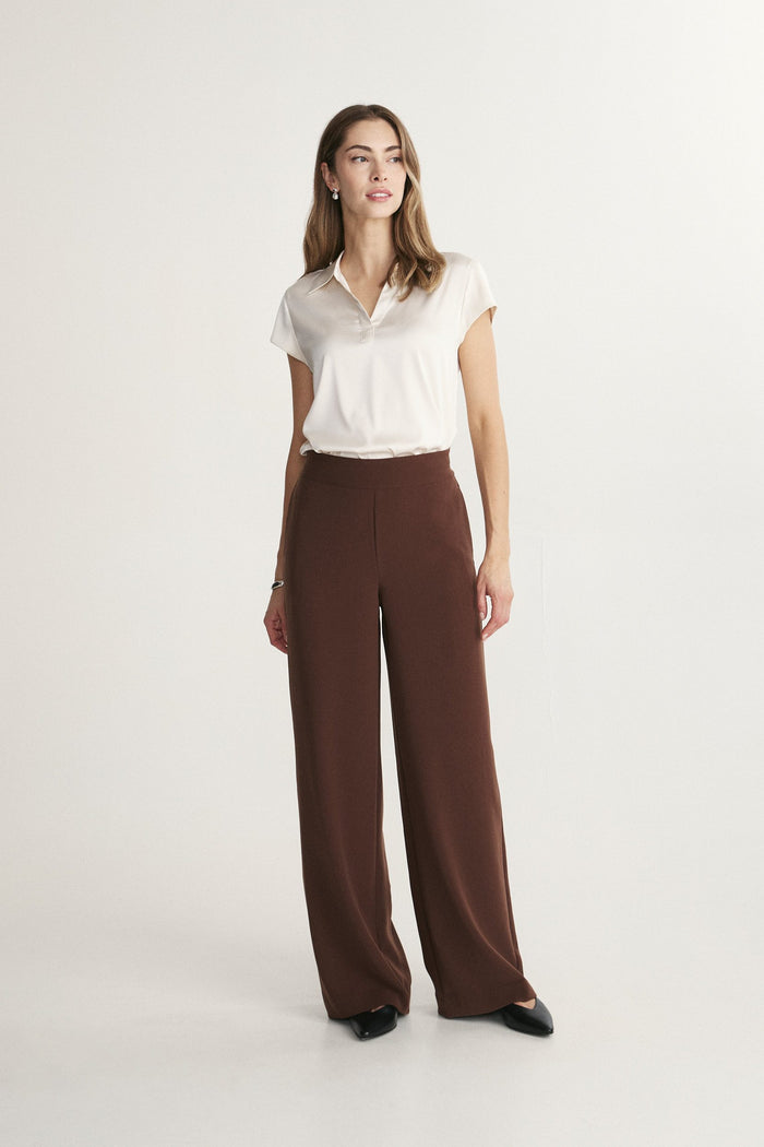 Wide leg fluid pant