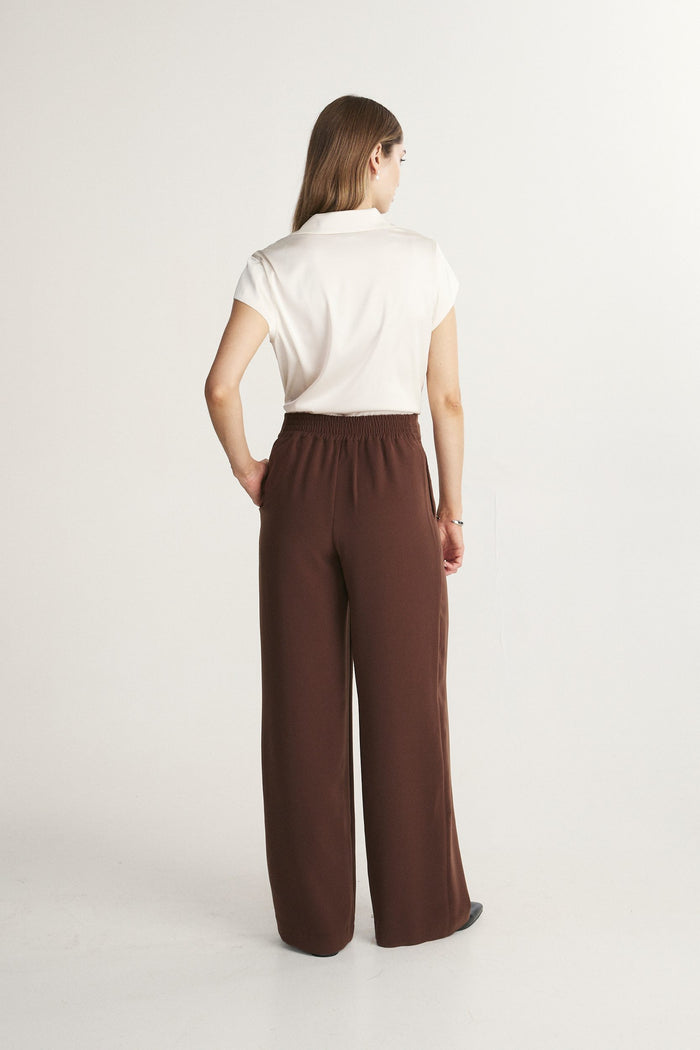 Wide leg fluid pant