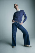 Wide-Leg Jeans with Belt