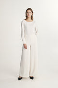 Wide leg stripe pant