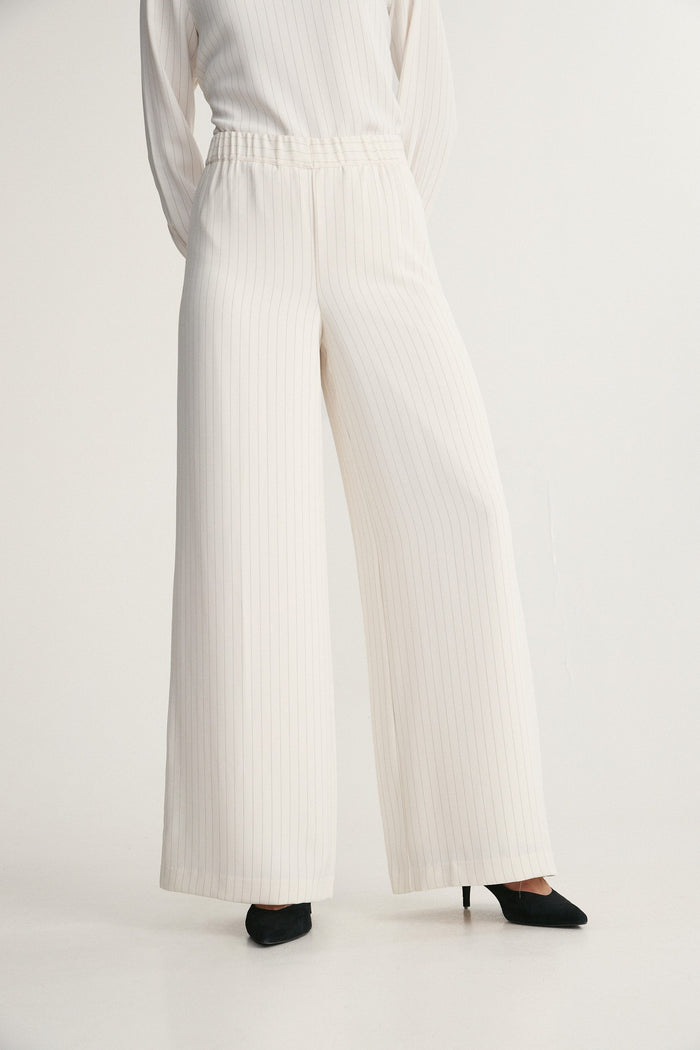 Wide leg stripe pant