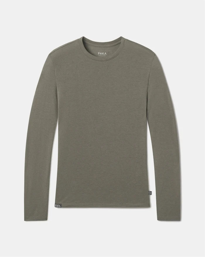 Women's Aire Long Sleeve Alpaca Shirt in Eucalyptus / Green – PAKA Apparel