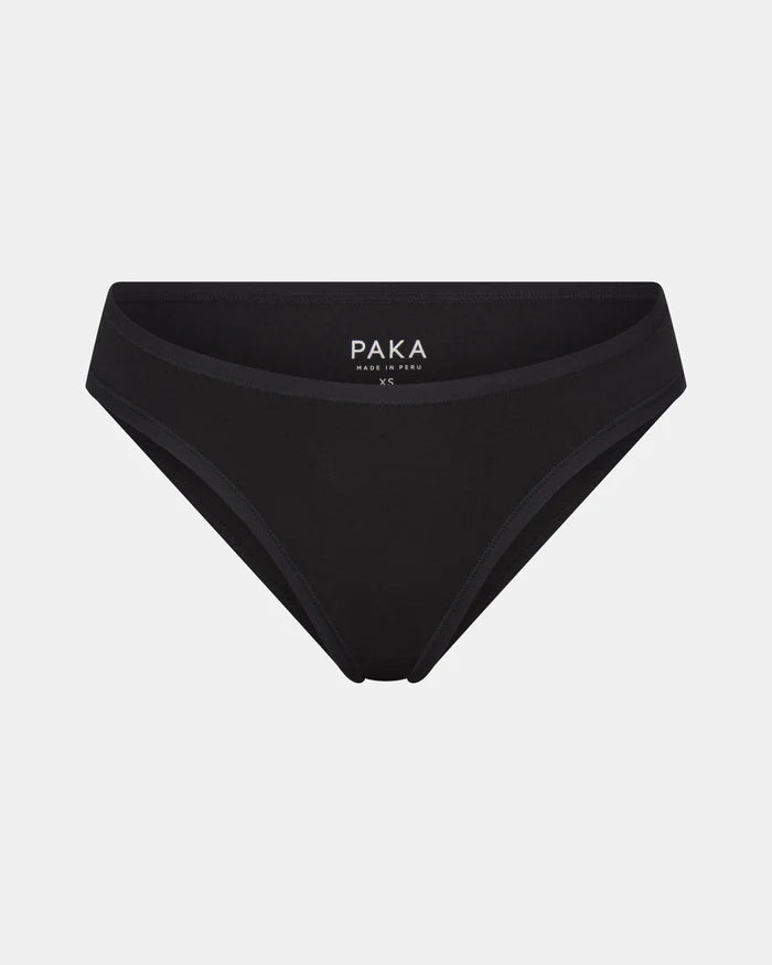 Front view of Women’s Essential Bikini Brief showcasing low-rise bikini cut and elastic waistband on a light gray background