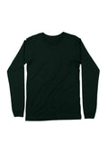womens forest green boyfriend cut t-shirt long sleeve crew neck airlume cotton flat front image