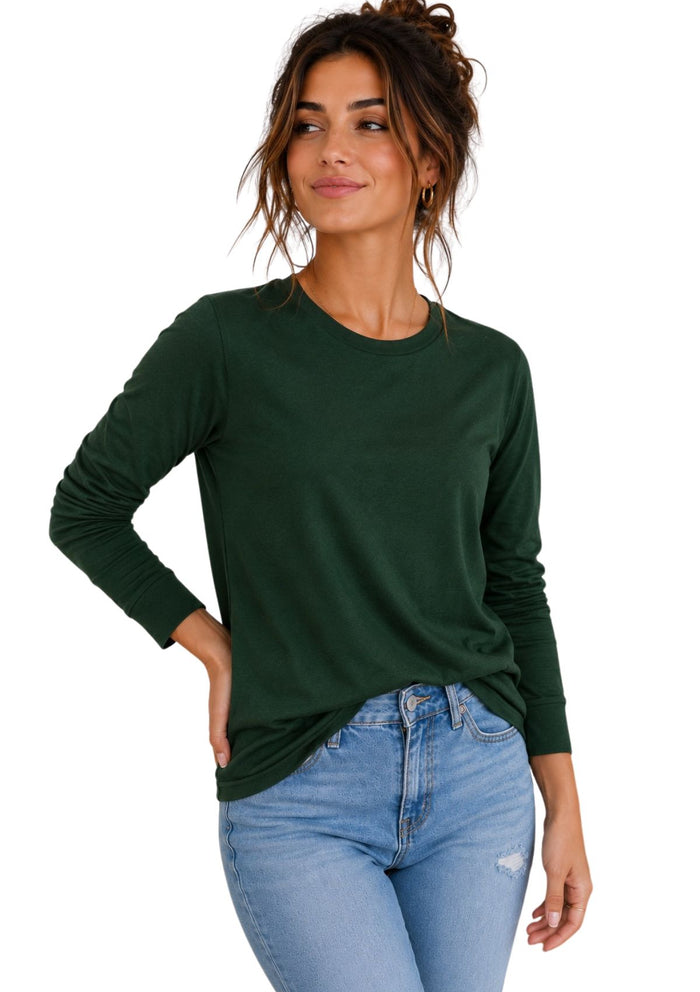 Women’s Forest Green Long Sleeve T-Shirt