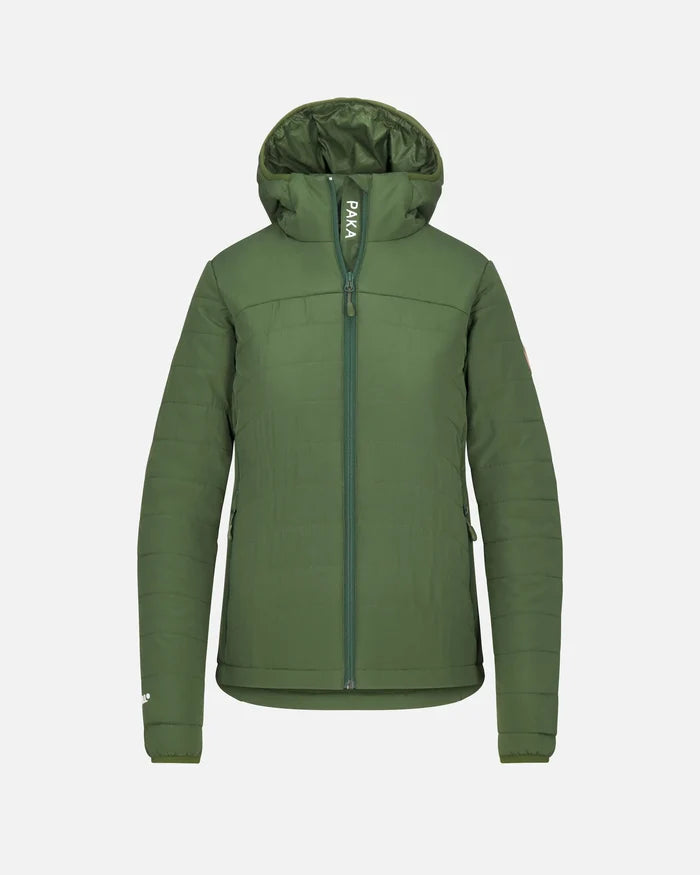 Green womens puffer jacket