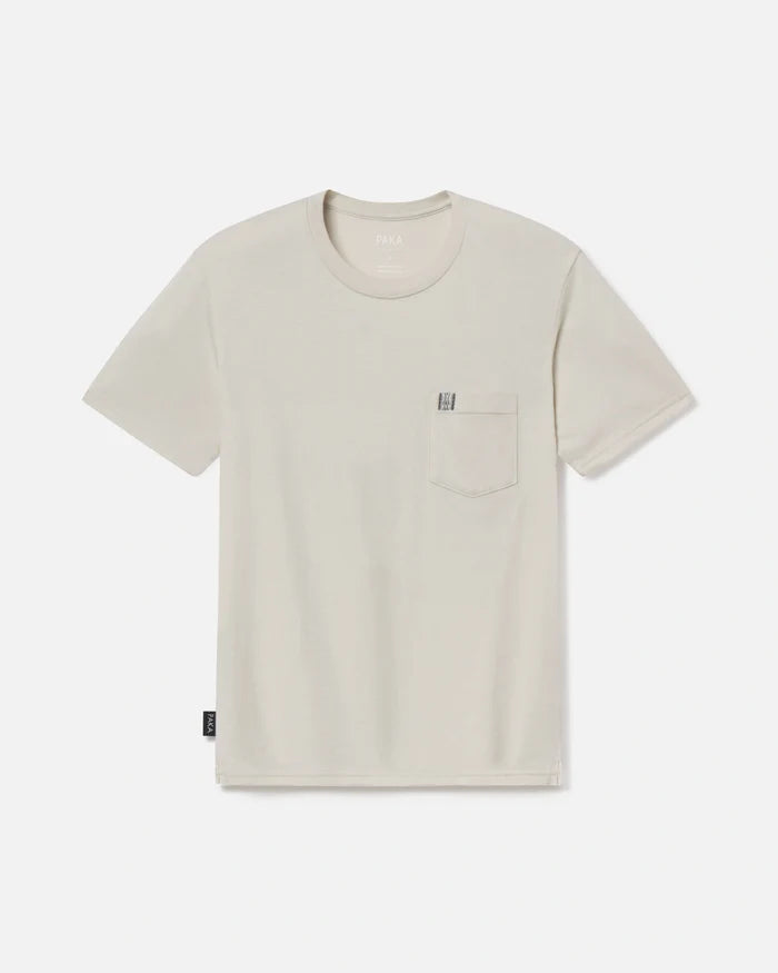 Bone / White Ethical Women's Alpaca Wool T-Shirt with Inca ID on Pocket – PAKA Apparel