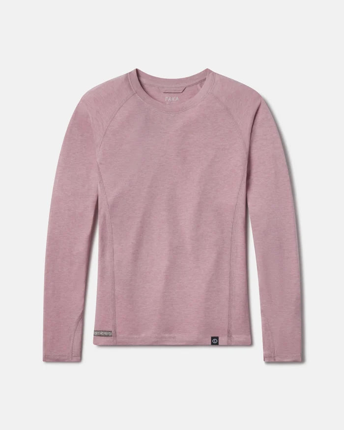 Pink long-sleeve shirt on a white background