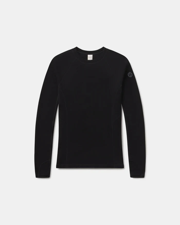 Women's Alpaca-Merino Wool Thermal Ski Baselayer Top in Black – PAKA Apparel