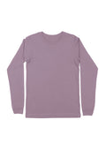 womens purple violet boyfriend cut t-shirt long sleeve airlume cotton t-shirt front flat image