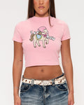 Yeehaw Pink Baby Tee