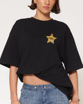 You Tried Black Oversized Tee