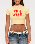 You Wish Yellow Baby Tee