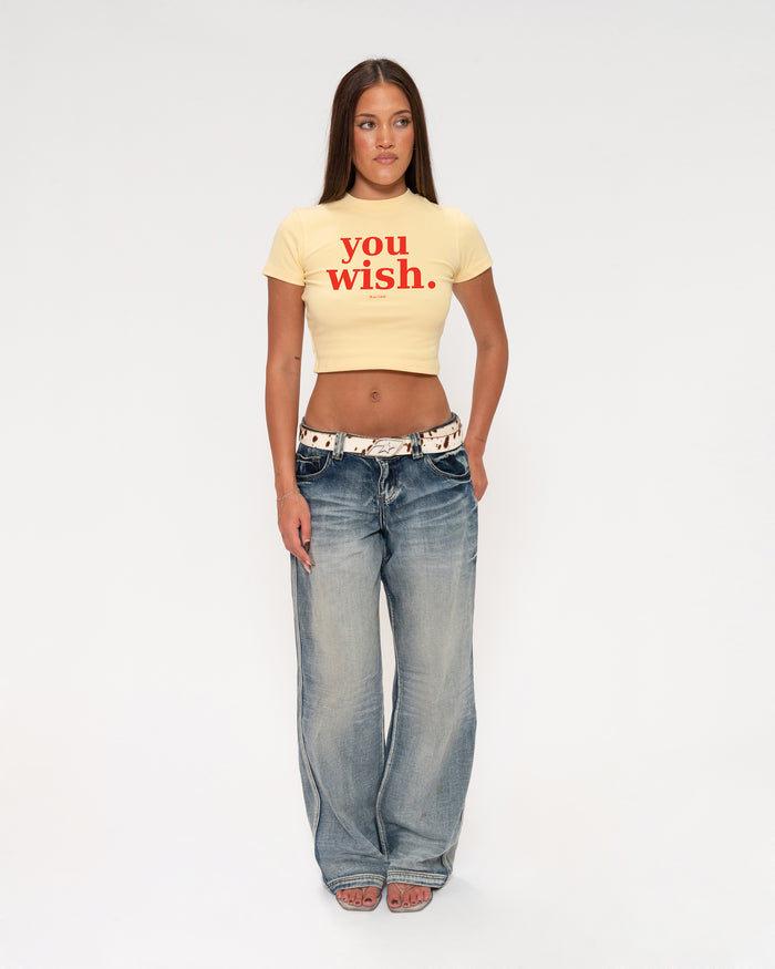 You Wish Yellow Baby Tee
