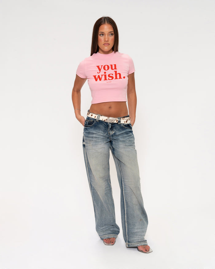 You Wish Pink Baby Tee